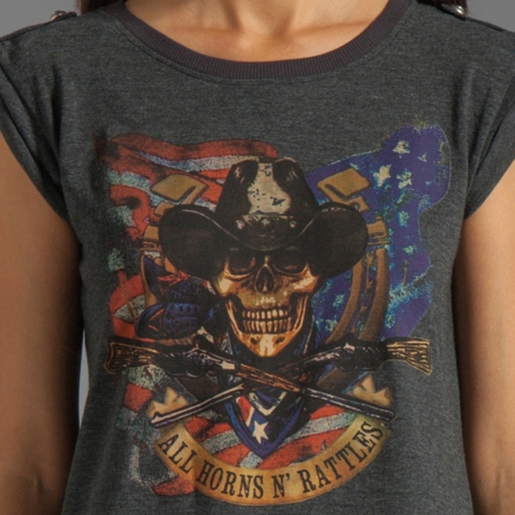 Rare spell designs all horns & rattles tee black S - Picture 8 of 16